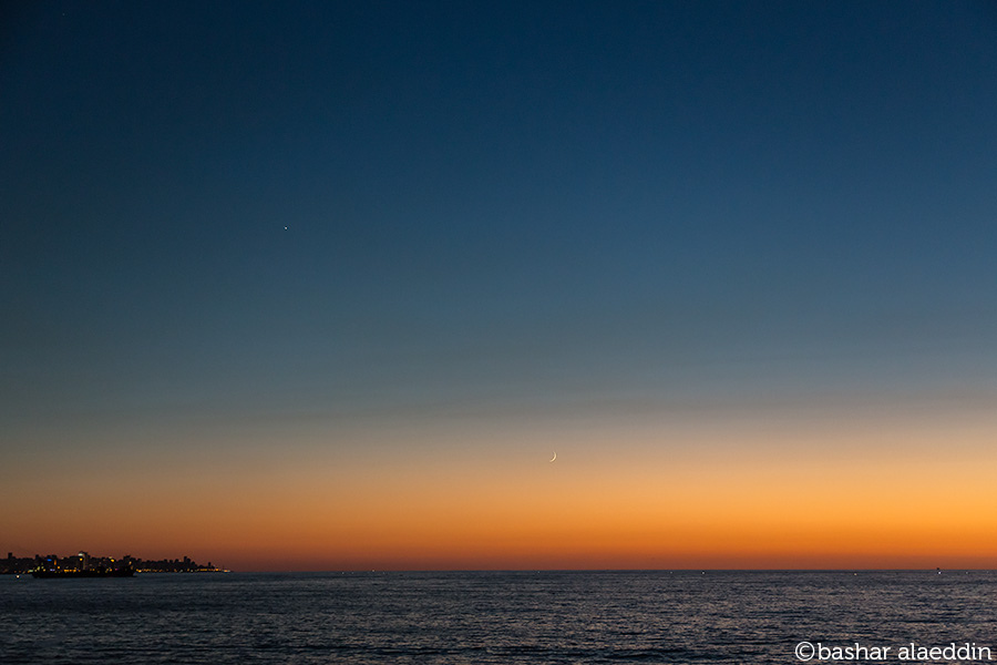 blue and orange sunset over water